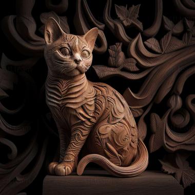 3D модель Тайська кішка (STL)